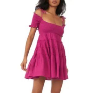 Free People Happy With You Pink Mini Dress